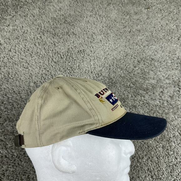 Vintage Budweiser Hat Cap Strap Back One Size Khaki Navy Golf Patriotic Mens 00s - Picture 5 of 10